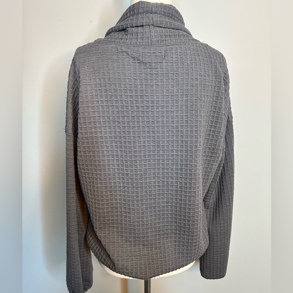 NWT sz XS Max Studio pullover sweatshirt pockets grid material pattern pocket - Picture 4 of 7